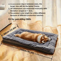 Cama grande de felpa para perros, sofá cama de poliéster supersuave y grueso para mascotas, colchoneta para jaula de perros, cama para perros pequeños, medianos y grandes.