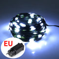 Guirnalda de luces LED de alta calidad con cable de goma, 100 m, 800 LED, 8 modos, 220 V/110 V, para exteriores, jardín, patio, césped y decoración navideña.