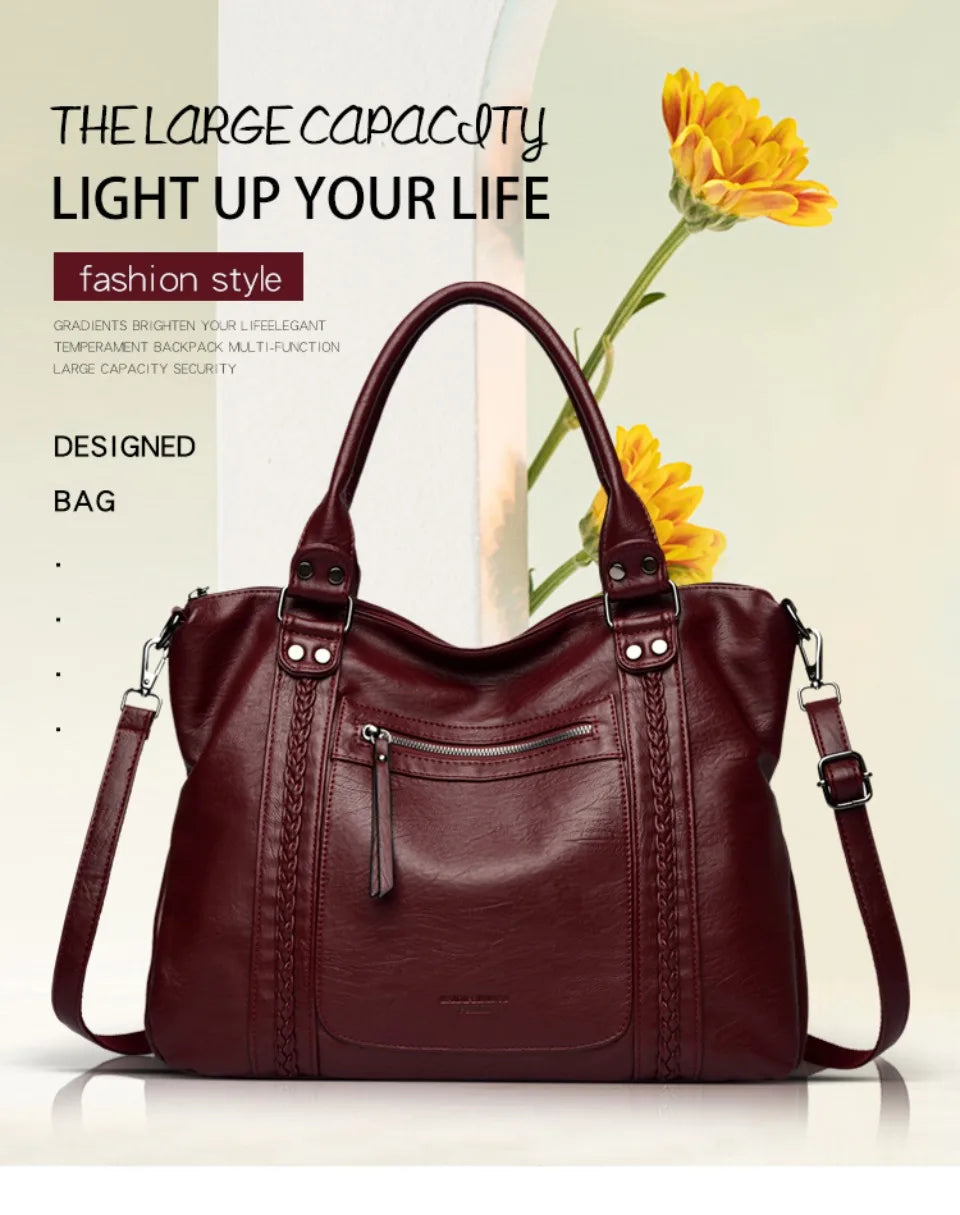 Bolsos de hombro y bandolera de piel suave de marca auténtica para mujer, bolsos de mano de lujo, bolsos de diseñador informales tipo tote y bandolera.