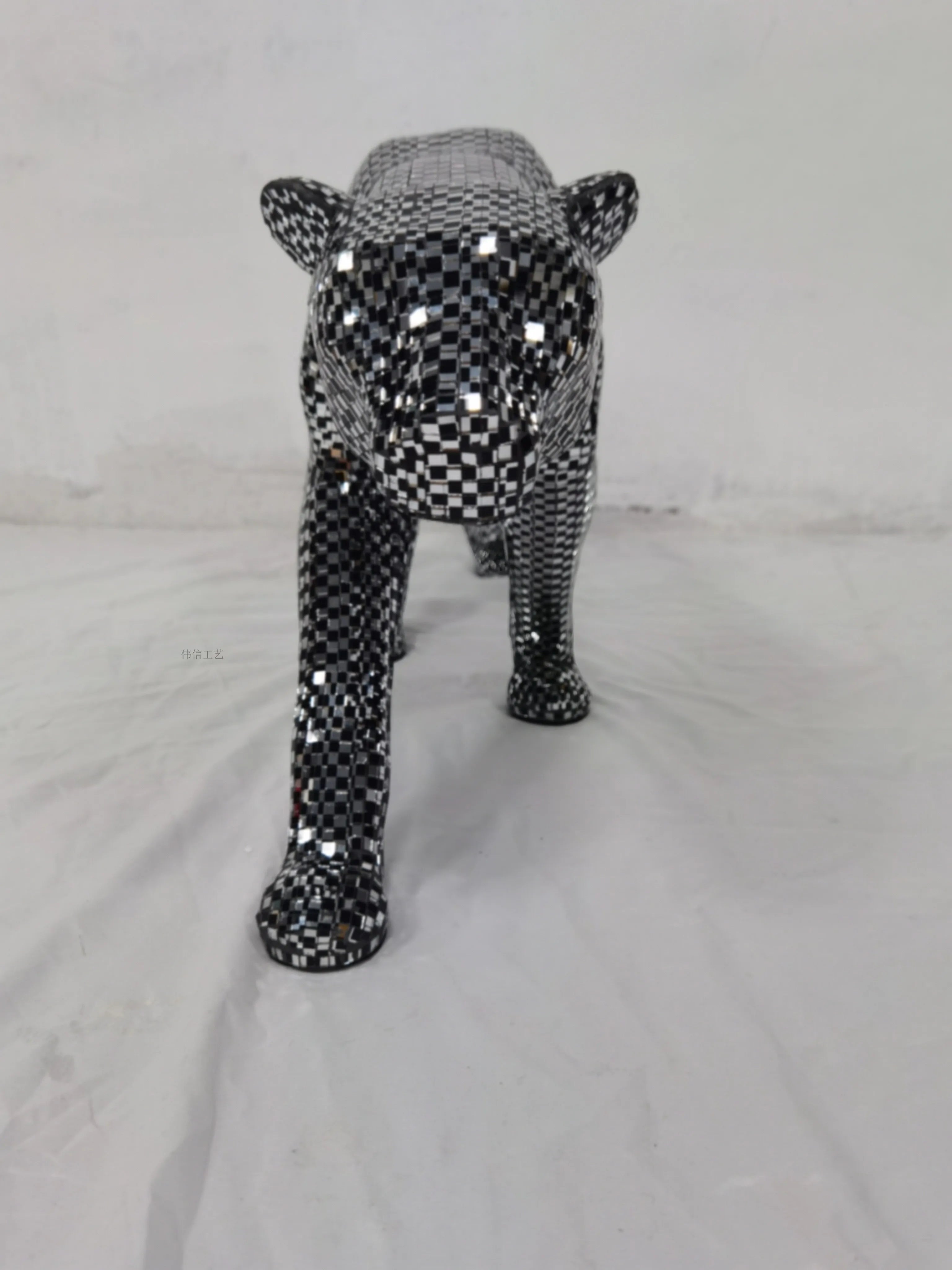 Adornos largos de leopardo para decoración de sala de estar, figuras escultóricas, hogar moderno, mueble de TV, estatua de escritorio de oficina, 82 cm personalizados
