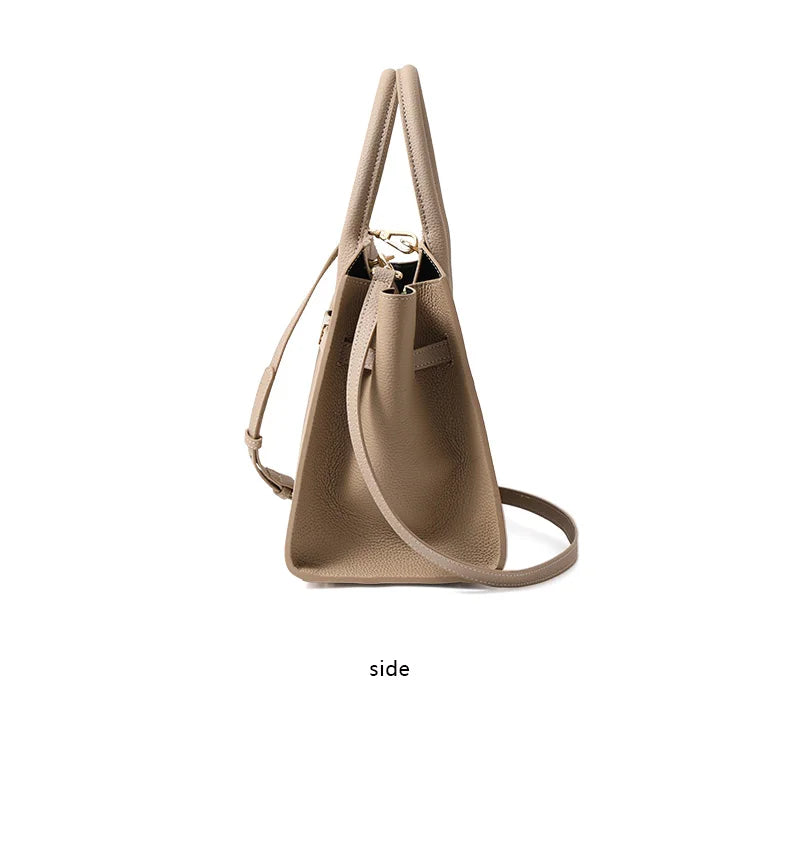 Bolso Birkin de lujo ligero de piel auténtica para mujer: nuevo estilo, gran capacidad, para llevar al hombro o en la mano.