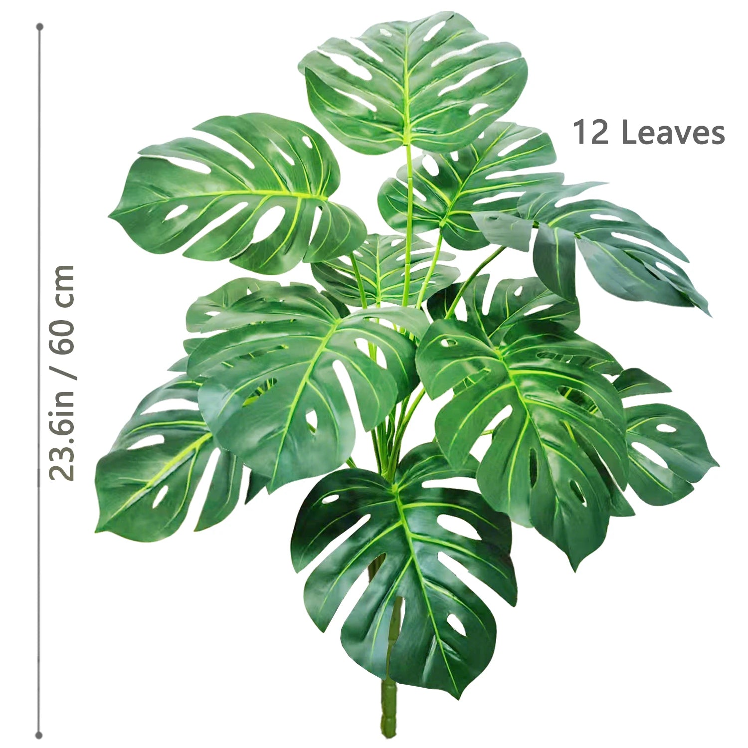 Planta Monstera artificial de 52-104 cm (40,94 pulgadas), palmera falsa de plástico con hojas verdes, ideal para la decoración del hogar, jardín, habitación u oficina.