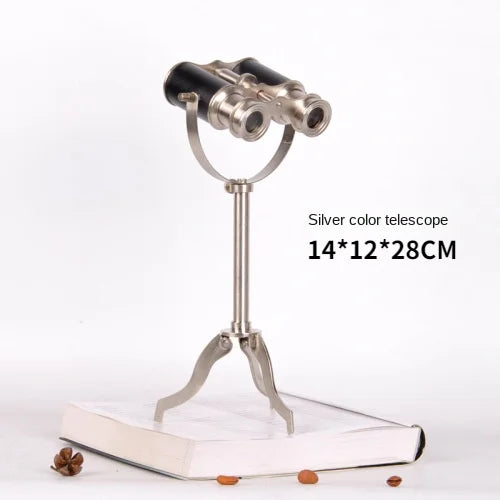 Telescopio de cobre puro, decoración de estilo europeo, americano y francés, decoración clásica suave para villas, oficinas y salas de exposición.
