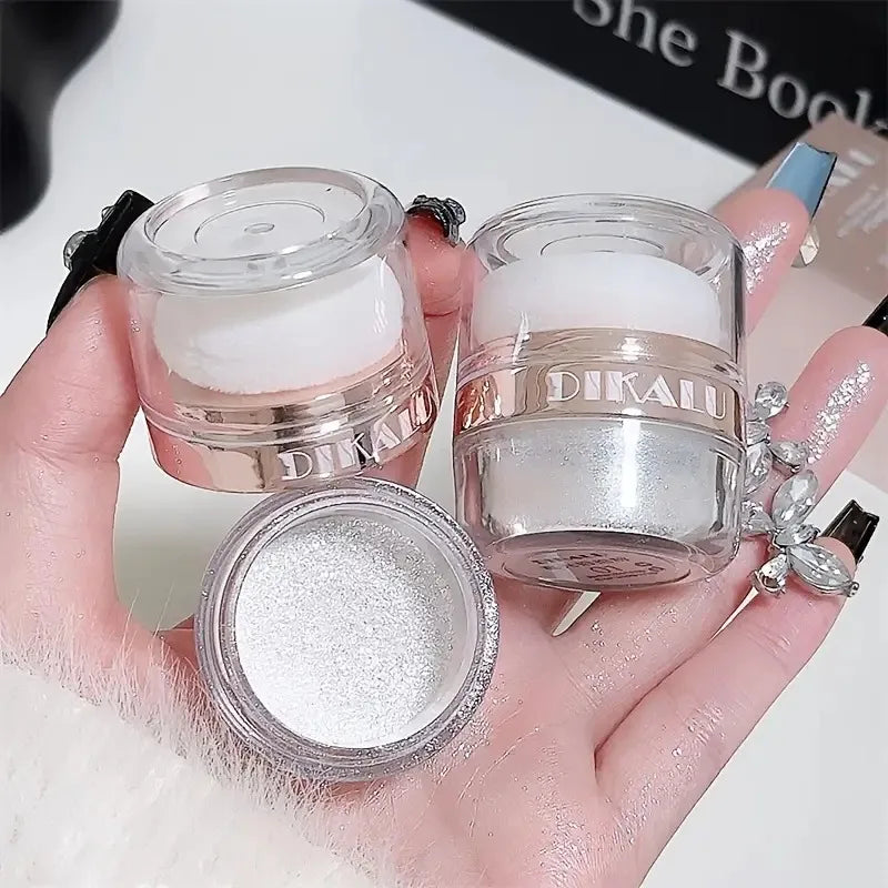 Polvos iluminadores Glitter Fairy para novias, polvos iluminadores para bodas, polvos corporales con purpurina para crear maquillaje brillante, ideales para regalos o fiestas.