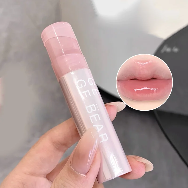 Brillo labial en gel Gege Bear Water: hidratante, brillo cristalino con color de larga duración y acabado natural.