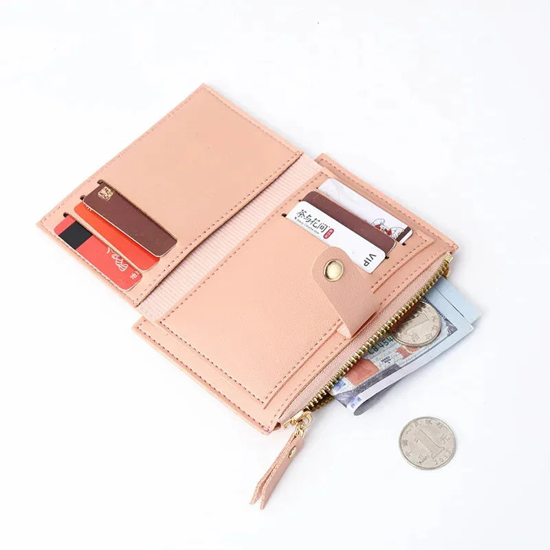 Cartera para estudiantes Ins para mujer, nueva, ultrafina, pequeña, para cambio de monedas.
