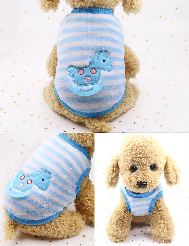 Lindo chaleco de invierno para perros pequeños y gatos, suéter cálido para mascotas, chaqueta acolchada de franela suave para cachorros, accesorios para perros XXS