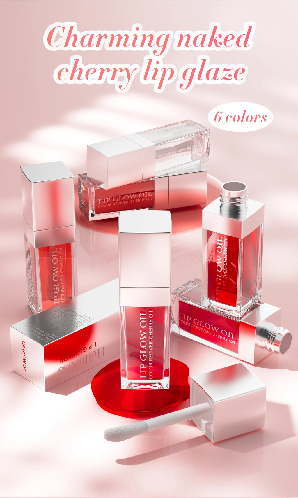 Aceite labial hidratante Crystal Jelly, brillo labial voluminizador, maquillaje, labios voluminosos y sexys, aceite labial con color y efecto voluminizador.