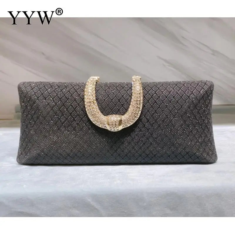 Bolsos de noche YYW para mujer, bolsos de mano de lujo dorados y bolsos de hombro con cadena, bolsos de mano, bolsos de fiesta con brillo, bolso de mano principal