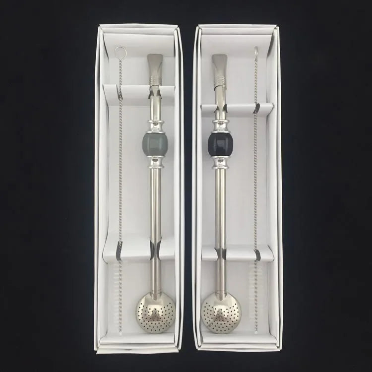 Pajitas de acero inoxidable para yerba mate.