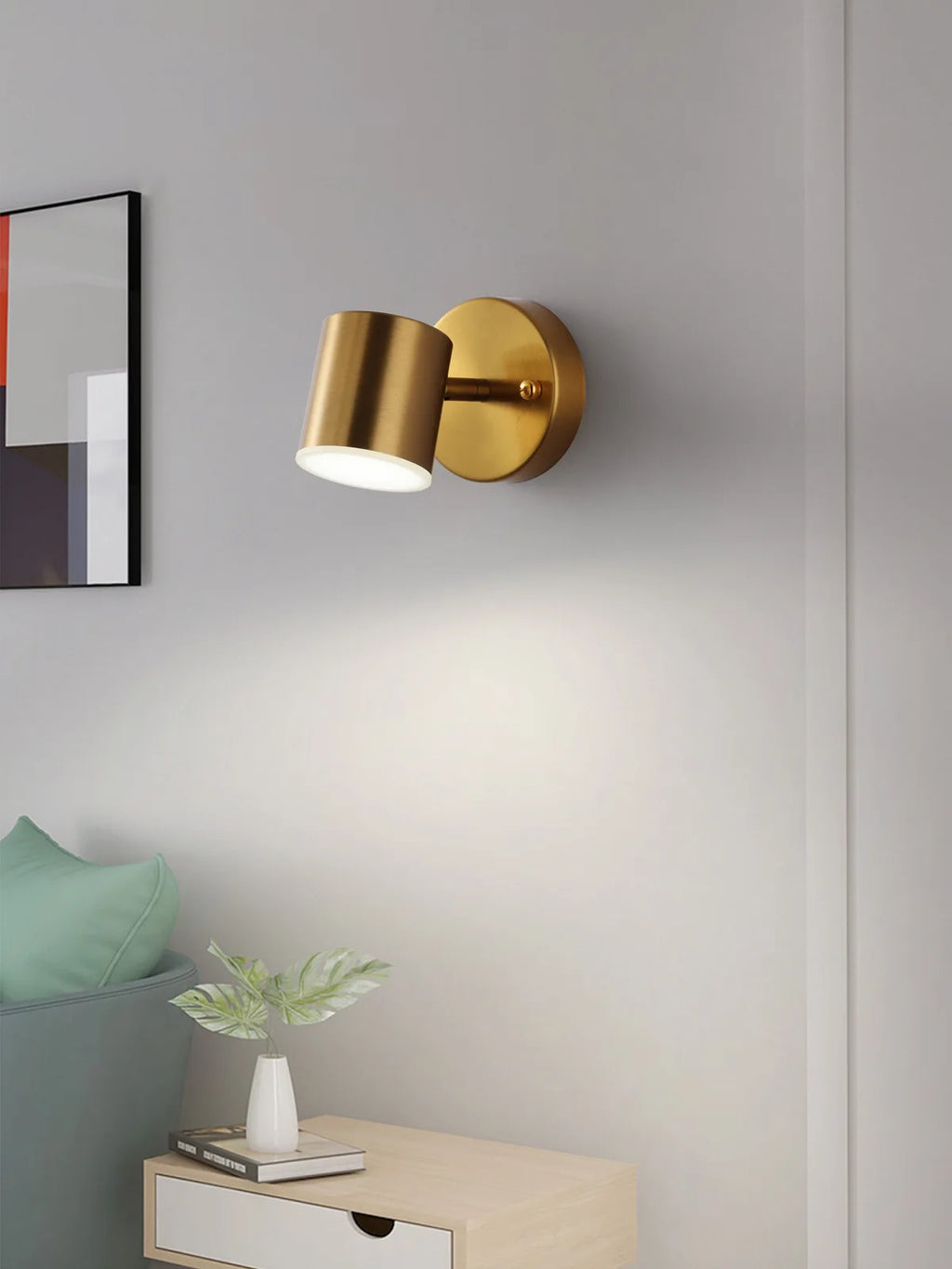Mini lámpara de pared LED recargable con interruptor moderno, luces nocturnas, foco de lectura, lámpara de mesita de noche para dormitorio, iluminación decorativa, aplique de pared