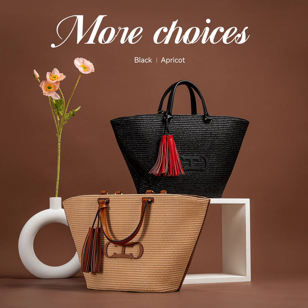 Bolso de mano Chch estilo cesta tejida para mujer, nuevo bolso tote de gran capacidad