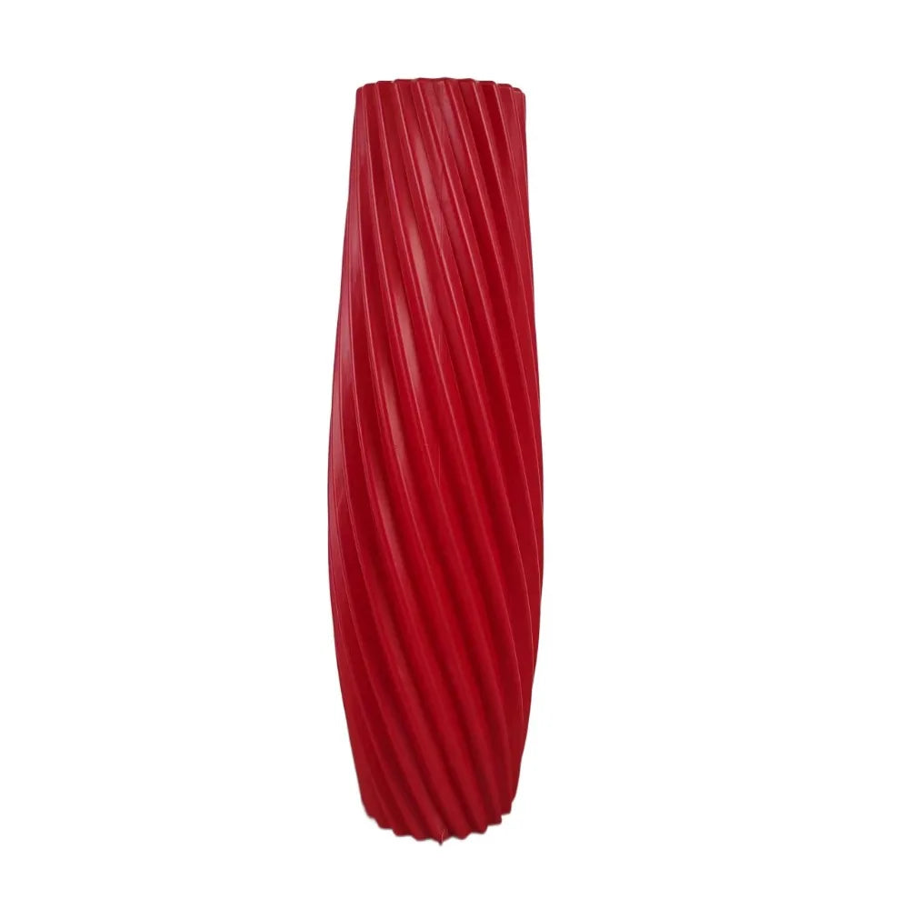 Jarrón de plástico de color liso con diseño de rayas, maceta para arreglos florales, jarrón decorativo nórdico para sala de estar.