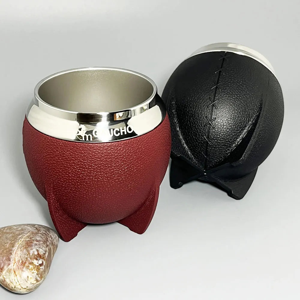 Kit de mate Gaucho con calabaza de acero inoxidable de 280 ml, aislamiento térmico, filtro extraíble, pajita, bombilla y cepillo de limpieza (venta al por mayor)