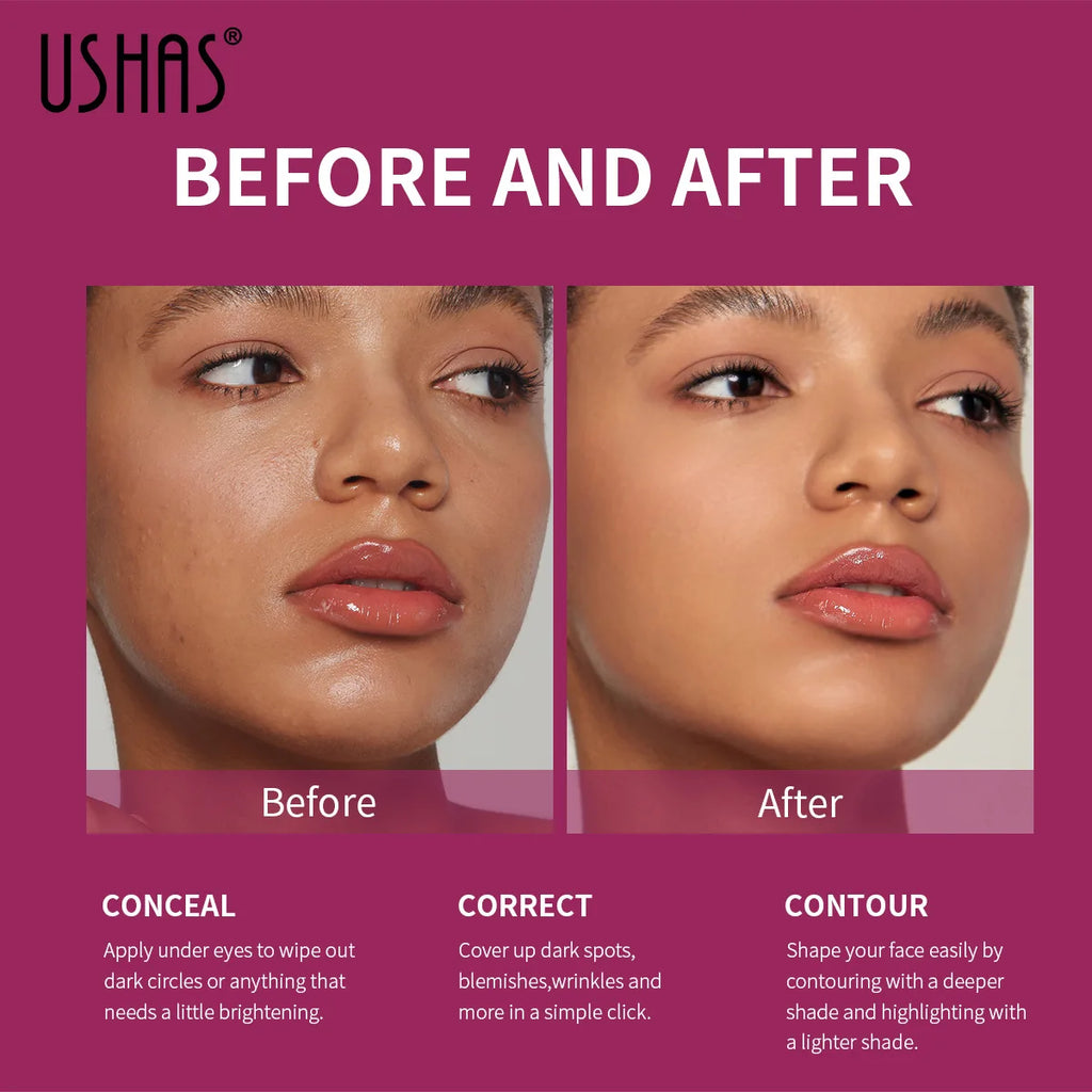 Corrector facial con cabezal de esponja, base de maquillaje líquida mate, control de grasa, crema BB de larga duración, resistente al agua, iluminador, cosméticos.