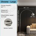 Lámpara de pie ajustable de estilo plateado para sala de estar, dormitorio, sofá, luz de pie con altura ajustable, decoración moderna minimalista.