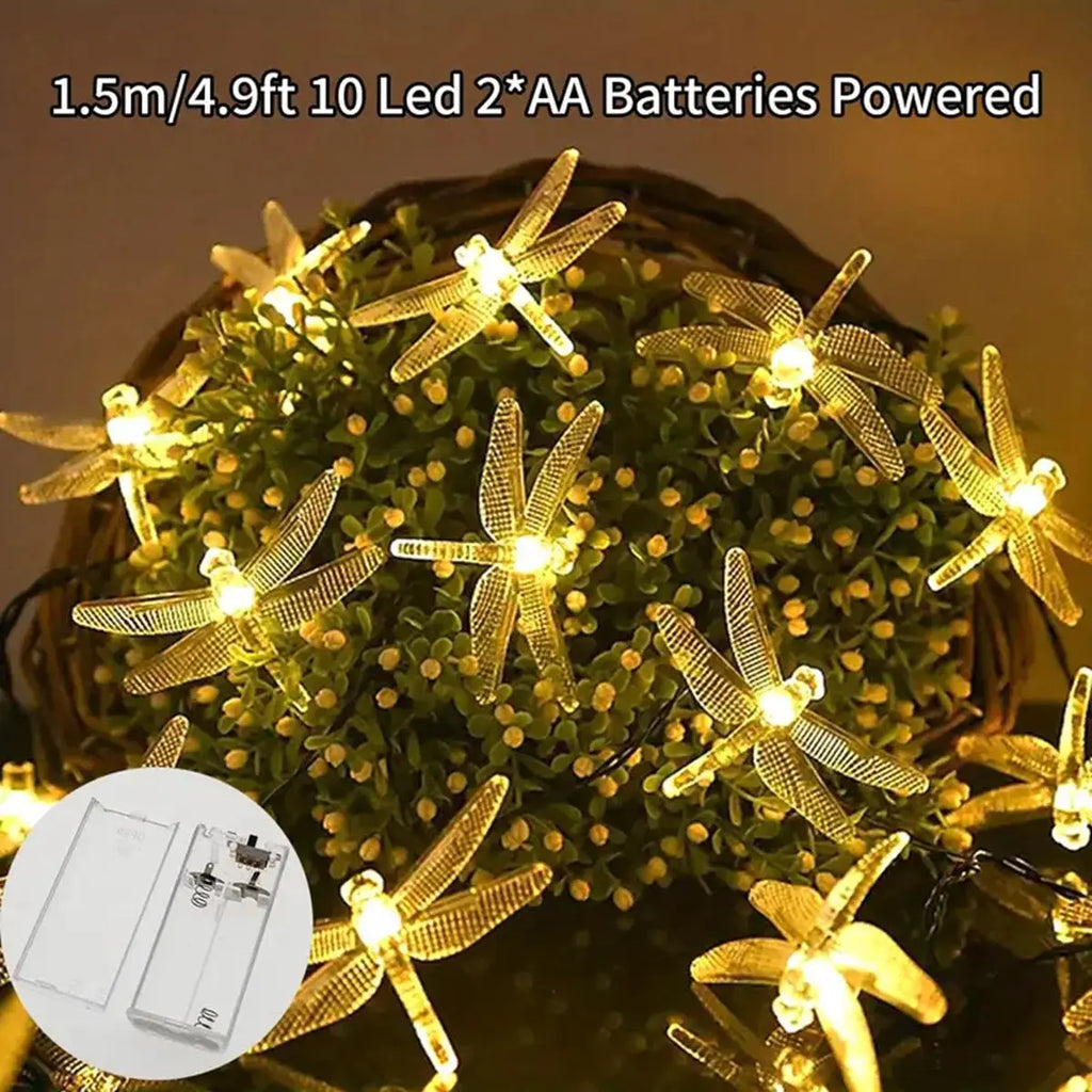 1 unidad de guirnalda de luces LED decorativas de 1,5 m con 10 luces, funciona con pilas, para decoración del hogar, jardín, dormitorio, bodas, fiestas de cumpleaños y festivales.