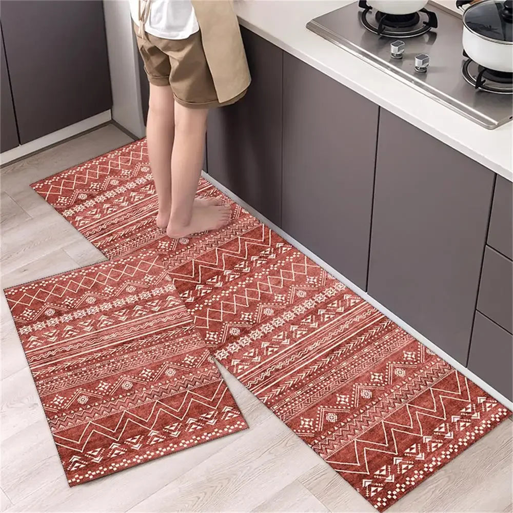 Alfombra para el suelo de la cocina, el dormitorio, la sala de estar, la mesita de noche, el pasillo, la alfombra suave lavable, antideslizante, el felpudo de entrada del baño.