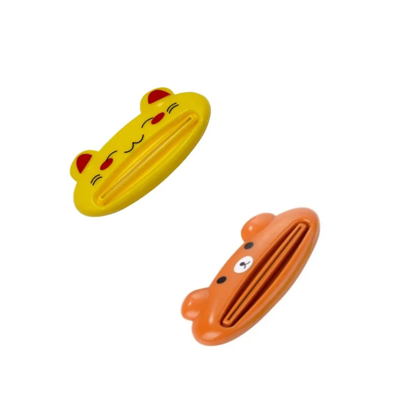 1 unidad Dispensador de pasta de dientes multifunción con diseño de animalito lindo, artículo para el hogar, baño, tubo, dispensador de pasta de dientes de dibujos animados
