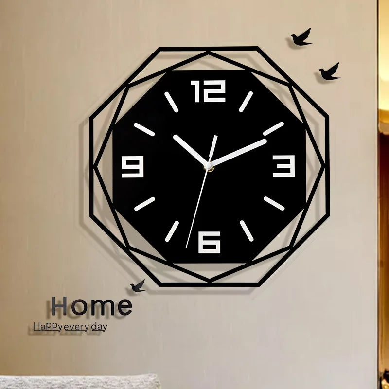 Reloj de pared decorativo minimalista moderno, silencioso, de material acrílico, de personalidad minimalista, arte atmosférico, reloj de cuarzo