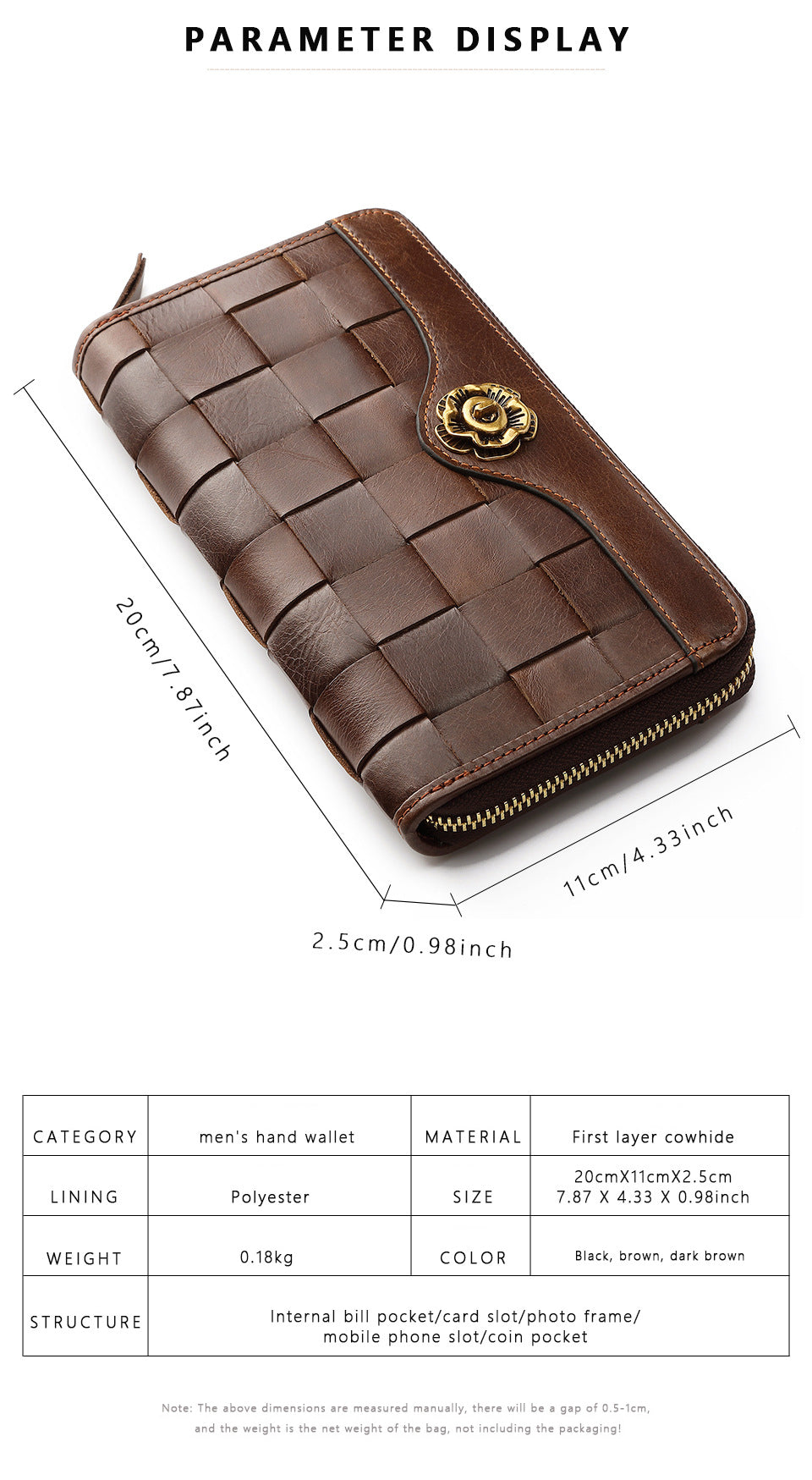 Nueva cartera larga de moda para mujer, cartera de piel de vaca para mujer, bolso de mujer a cuadros, bolso de mano casual para mujer