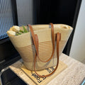 Bolso de paja para mujer, verano, Inswind 2024, nuevo, playa, costa, exteriores, viajes, vacaciones, bolso de hombro de gran capacidad