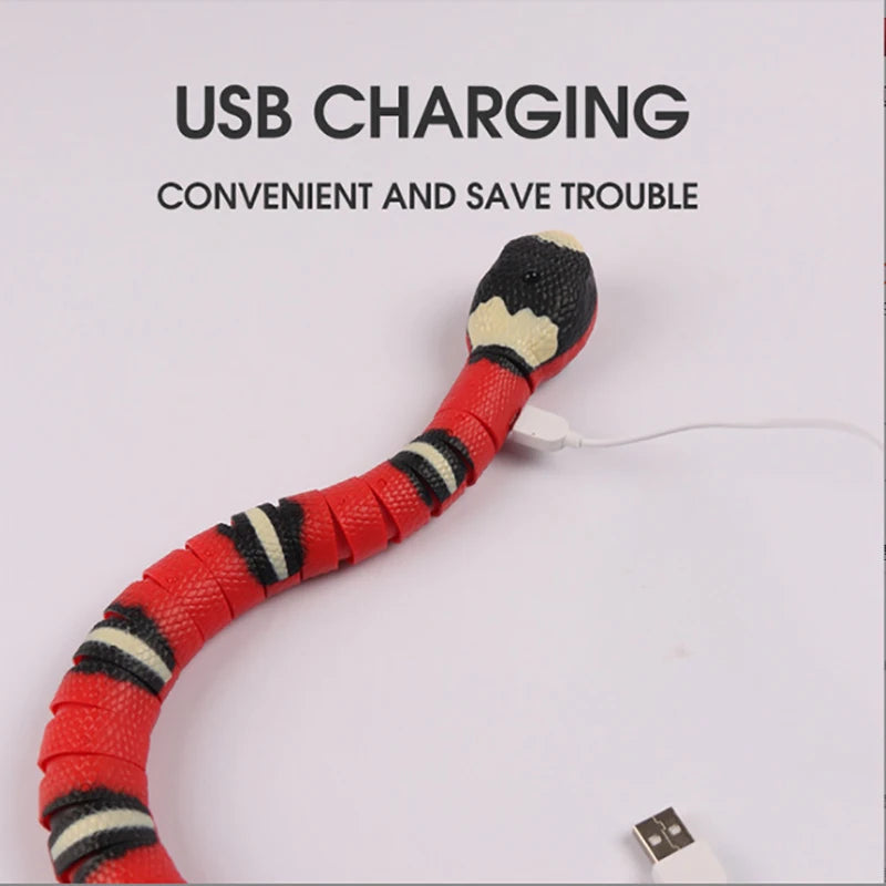 Juguetes automáticos para gatos, interactivos, con sensor inteligente, serpiente de juguete para gatos, carga USB, accesorios para gatos, juego para mascotas.