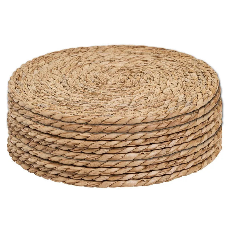 Salvamanteles de ratán tejidos a mano, manteles individuales redondos aislantes del calor, manteles individuales tejidos naturales para comedor, decoración del hogar y bodas al por mayor