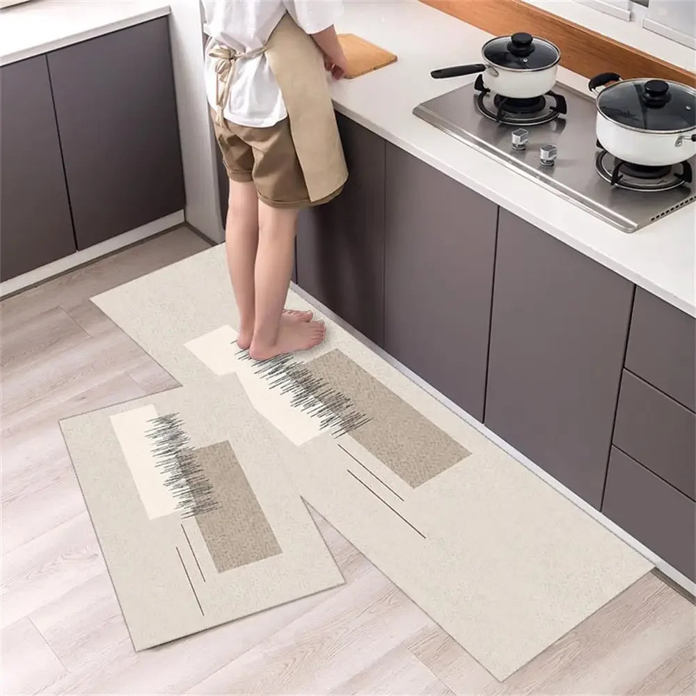 Alfombra para el suelo de la cocina, el dormitorio, la sala de estar, la mesita de noche, el pasillo, la alfombra suave lavable, antideslizante, el felpudo de entrada del baño.