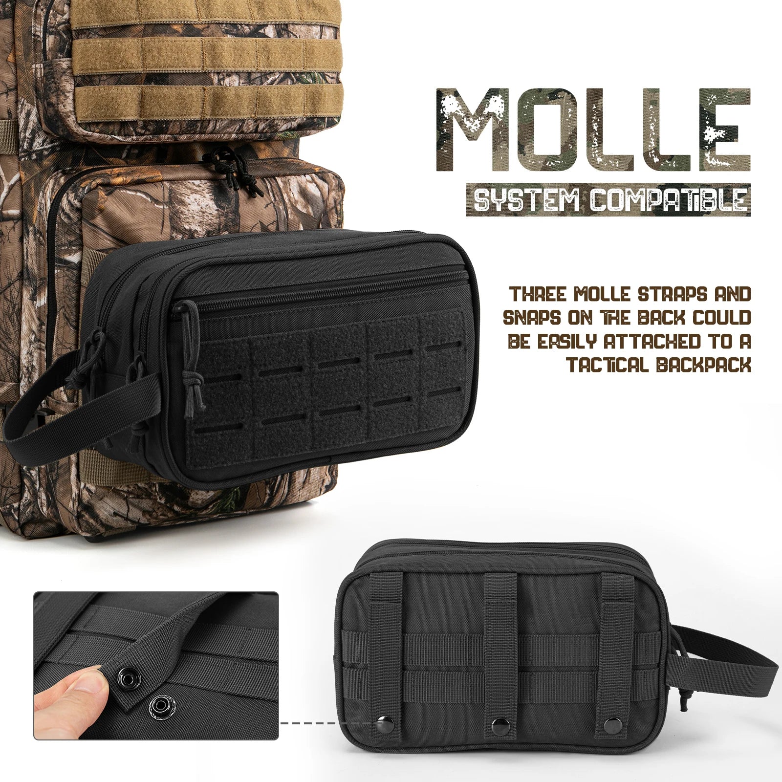 Neceser táctico para hombre, bolsa de higiene, kit de afeitado para hombre, bolsa de ducha de viaje, neceser de maquillaje, organizador de cosméticos.