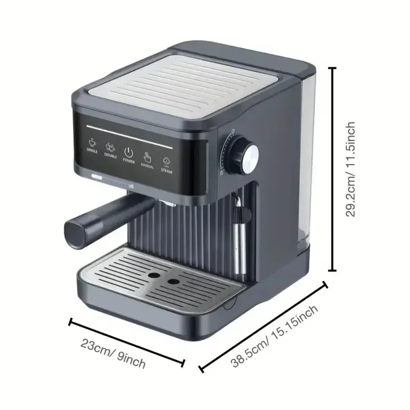 Cafetera eléctrica profesional italiana para espresso, cafetera italiana semi italiana para capuchino, espumador de leche, máquinas de café de 20 bares.