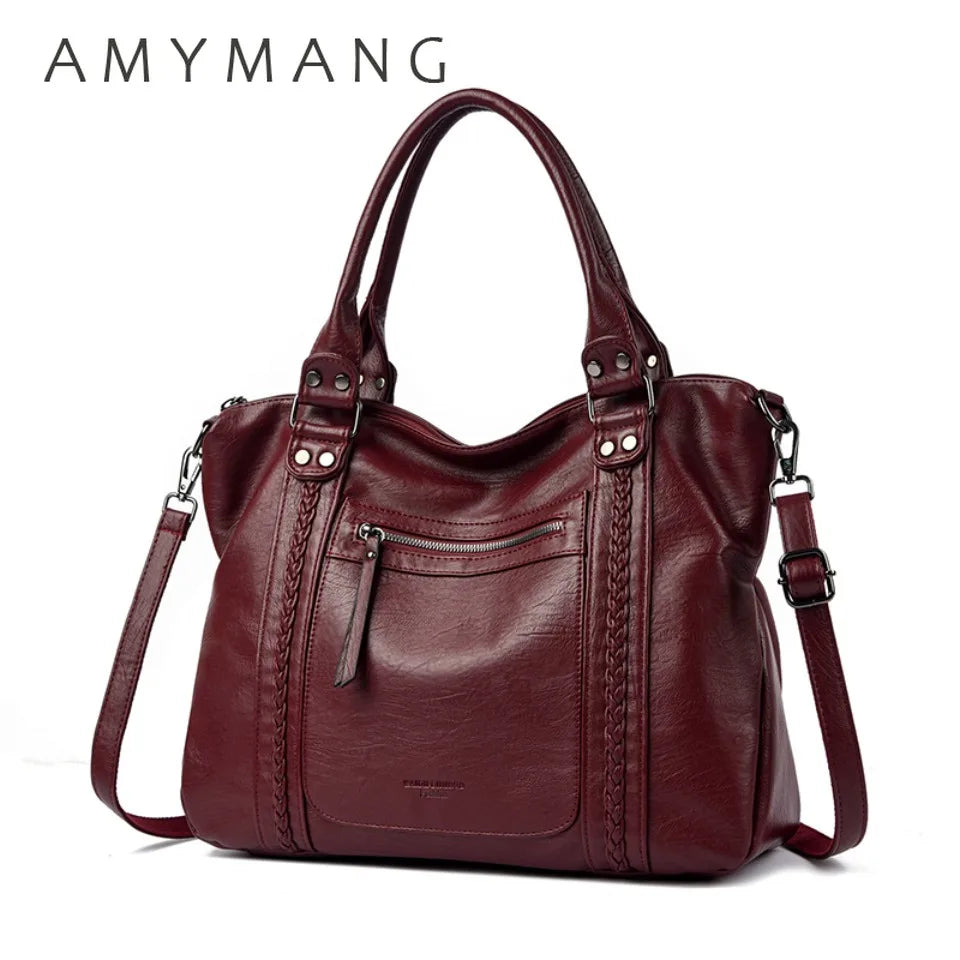 Bolsos de hombro y bandolera de piel suave de marca auténtica para mujer, bolsos de mano de lujo, bolsos de diseñador informales tipo tote y bandolera.