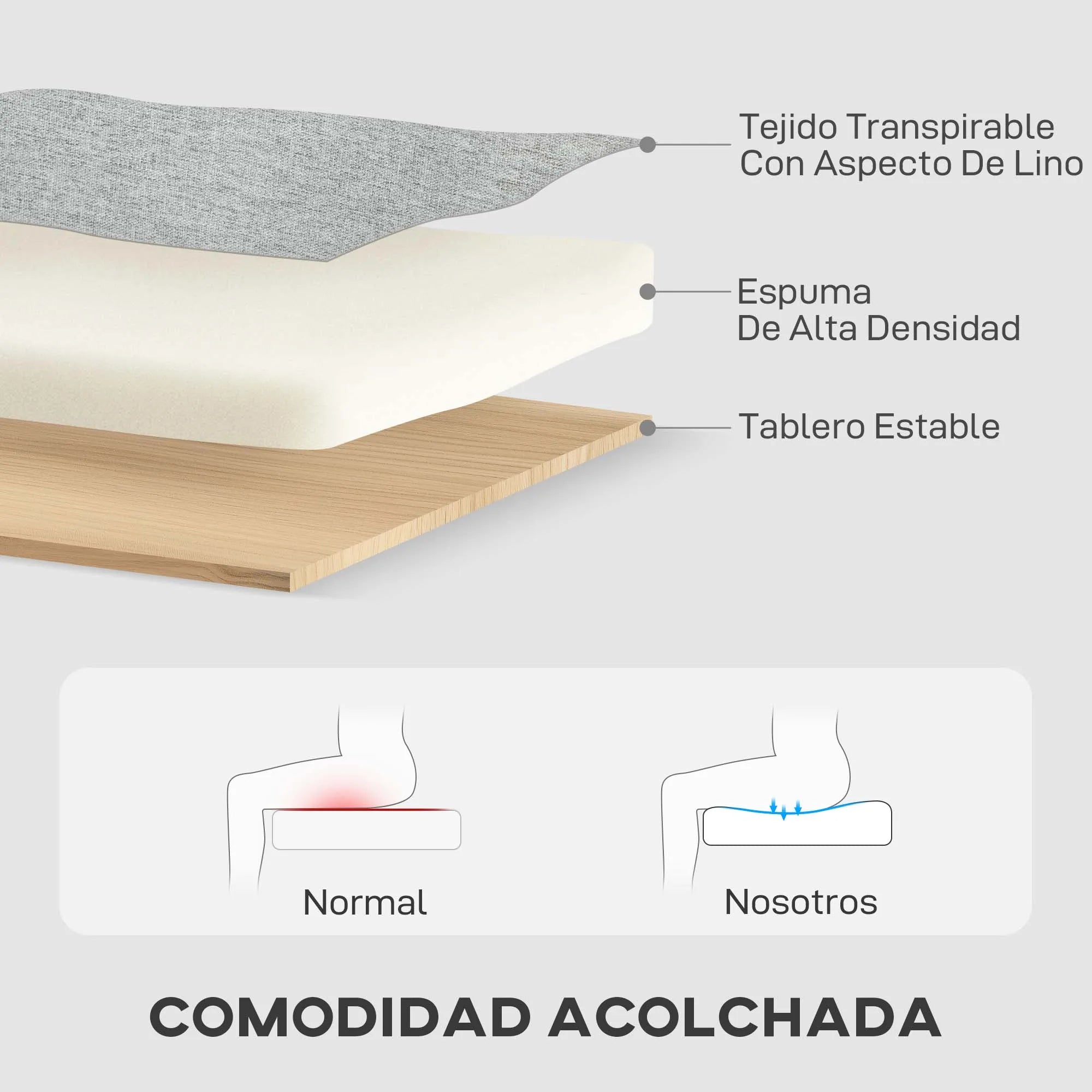 Sofá cama Homcom de 3 plazas con chaise longue reversible, con espacio de almacenamiento y fundas extraíbles, color gris.