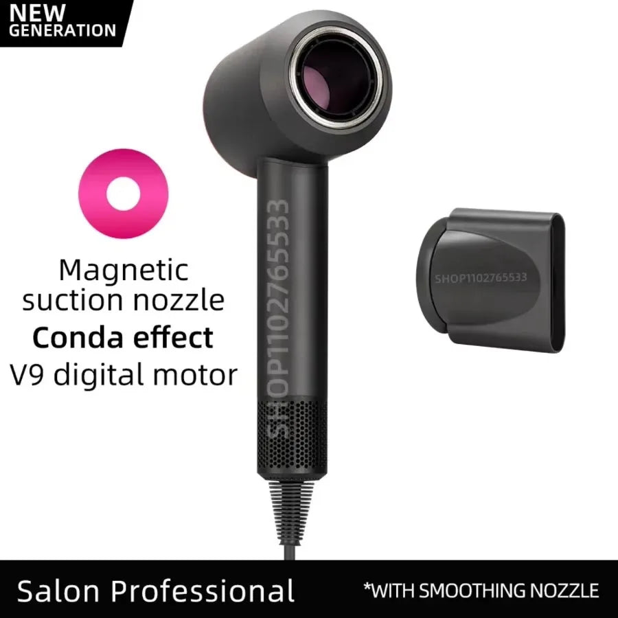 Secador de pelo iónico 5 en 1 con difusor. Aparatos profesionales para el cuidado del cabello. Secador de pelo sin aspas para peluquería femenina. Súper secador de pelo.