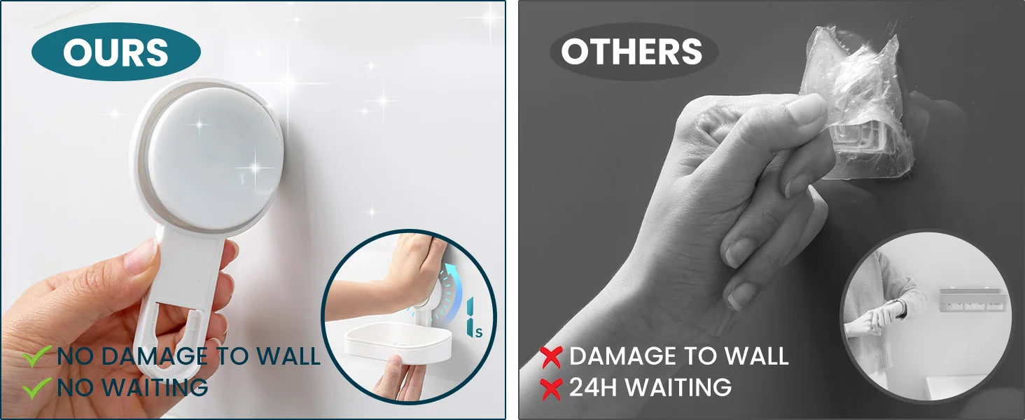 Jabonera TAILI para ducha, soporte impermeable para jabón de ducha, jabonera resistente sin necesidad de taladrar, para baño y fregadero de cocina.