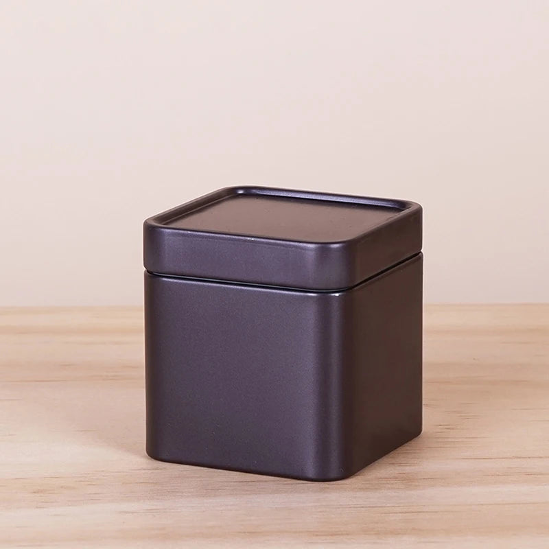 Caja metálica de acero inoxidable para té, mini recipiente portátil de viaje, tarro para azúcar, café, organizador, caja sellada para té, almacenamiento de cocina.