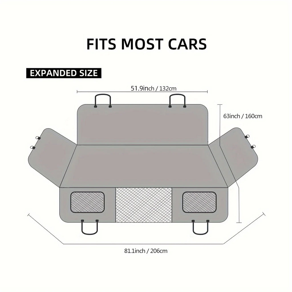 Funda para asiento de coche para perros, funda impermeable para asiento de mascotas tipo hamaca, resistente a arañazos, antideslizante, duradera y suave.