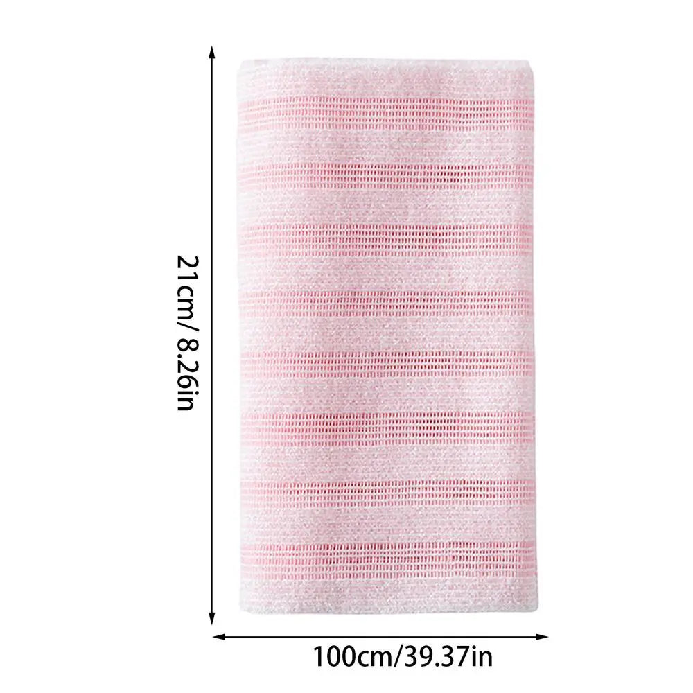 Toalla exfoliante para baño, paño para lavar el cuerpo y la espalda, esponja suave para ducha, accesorios esenciales de limpieza para el baño.