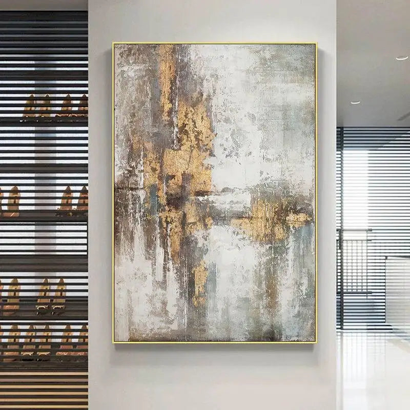 Pintura al óleo abstracta nórdica, lienzo hecho a mano, mural decorativo acrílico sin marco, imagen colgante para sala de estar, dormitorio, pasillo, porche.