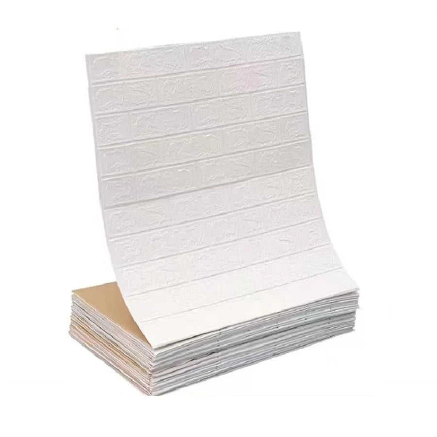 Papel pintado autoadhesivo 3D de 70 cm x 1/5/10 m, continuo, impermeable, con diseño de ladrillo. Ideal para sala de estar, dormitorio, habitación infantil y decoración del hogar.