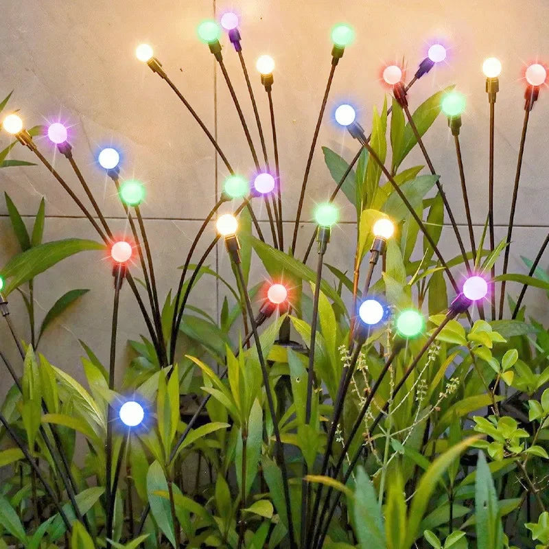 Luces solares tipo luciérnaga de 6/8/10 litros, impermeables, para decoración de exteriores, jardín y paisajes. Ideales para decoración festiva.