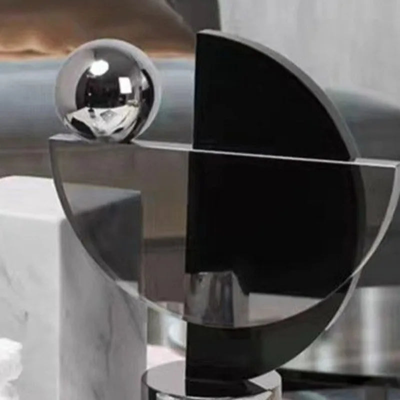 Adornos sencillos y transparentes para el recibidor, decoración creativa de mesa de comedor con forma geométrica, manualidades de lujo para el dormitorio y el hogar.