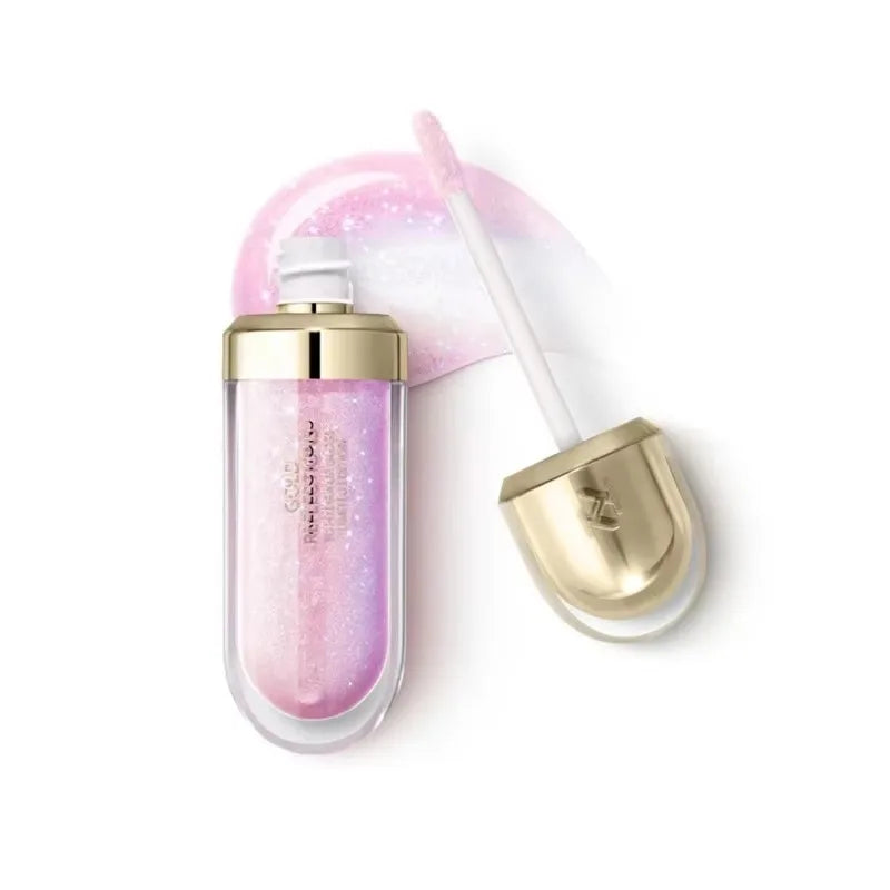 KIKO 3D Liquid Lip Glaze Brillo labial transparente Lápiz labial con efecto espejo Labios nutritivos, brillantes y voluminosos que no se desvanecen Maquillaje con pasta de frijoles y té con leche