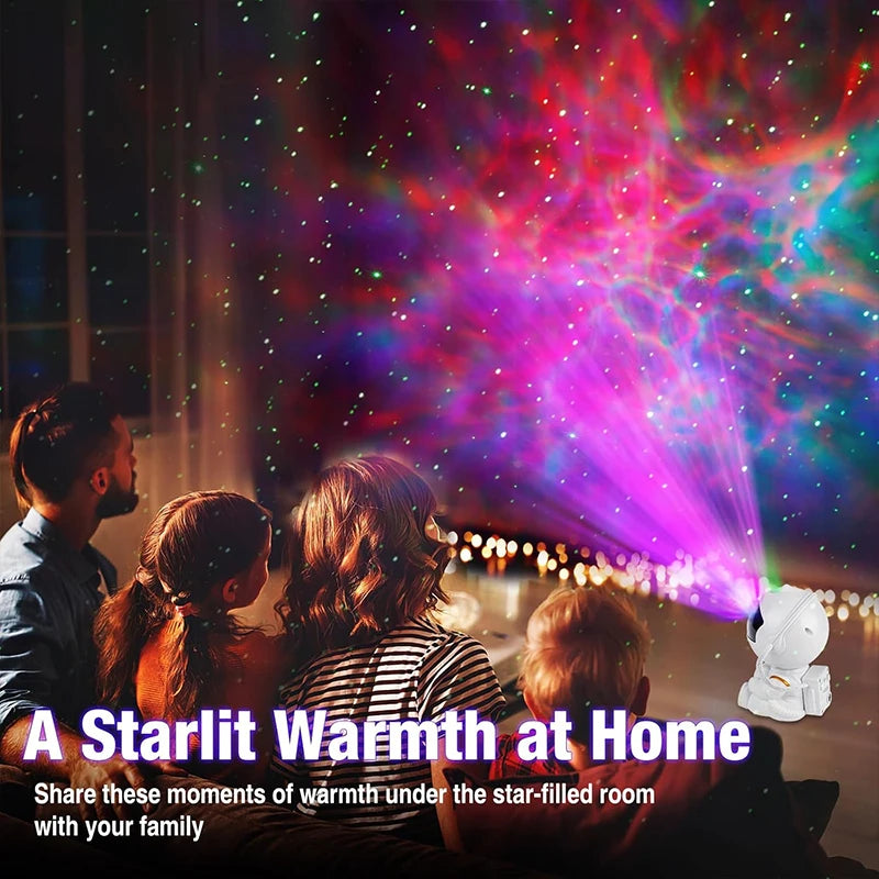 Proyector de galaxia de astronauta, luz nocturna blanca con estrella en la mano, lámpara proyector de estrellas para dormitorio infantil, decoración espacial y regalo.