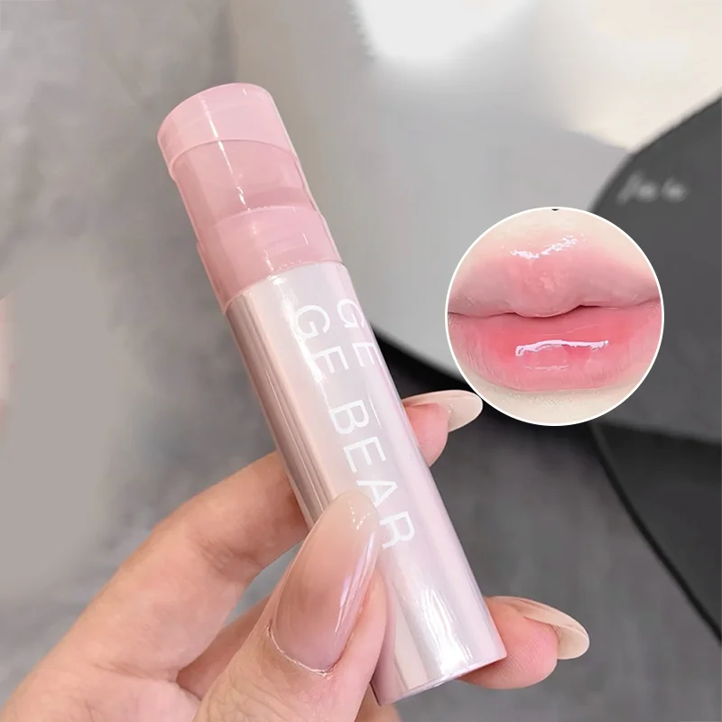 Brillo labial en gel Gege Bear Water: hidratante, brillo cristalino con color de larga duración y acabado natural.