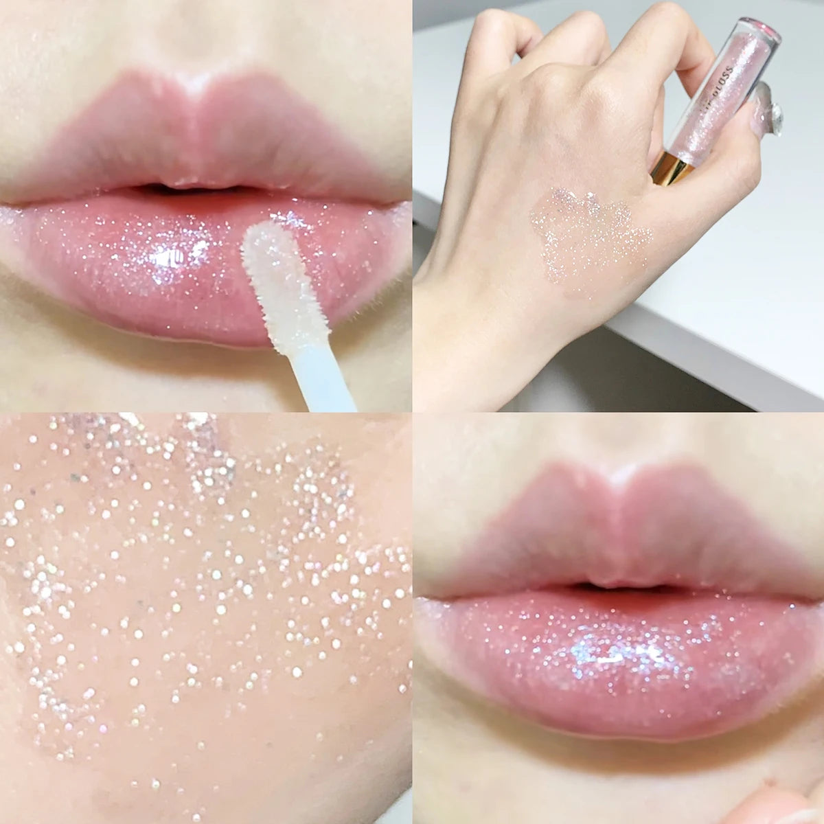 Brillo labial hidratante, voluminizador y brillante, glaseado labial con efecto espejo y brillo a base de agua, aceite labial hidratante para unos labios carnosos.