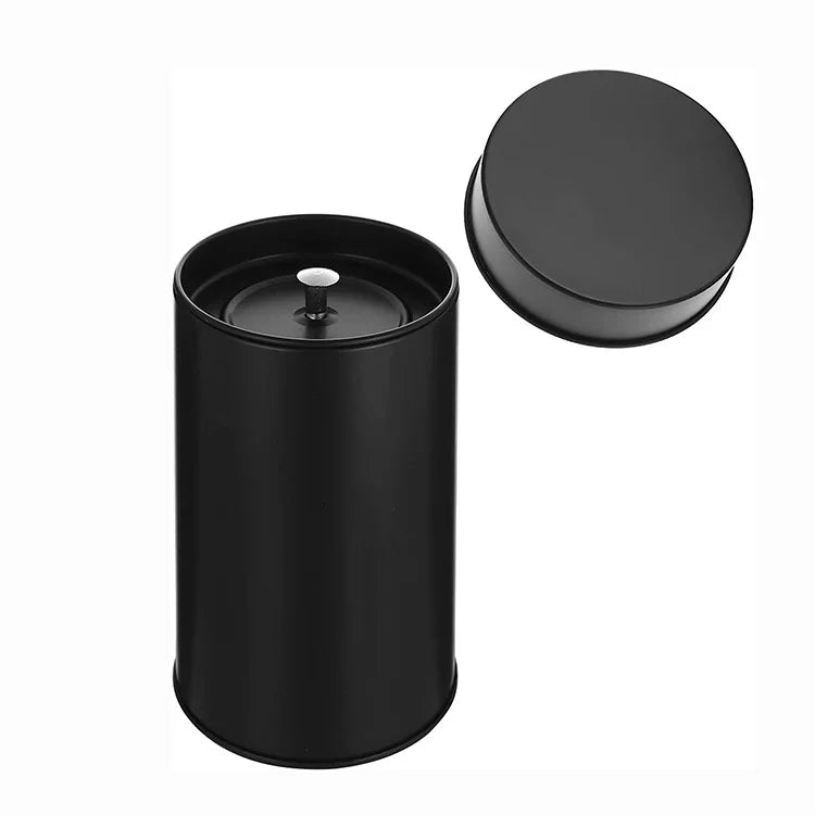 Bote de hojalata para té a granel, 473 ml (16 oz), redondo, con doble cierre hermético y tapa. Contenedor para guardar café y azúcar en la cocina.