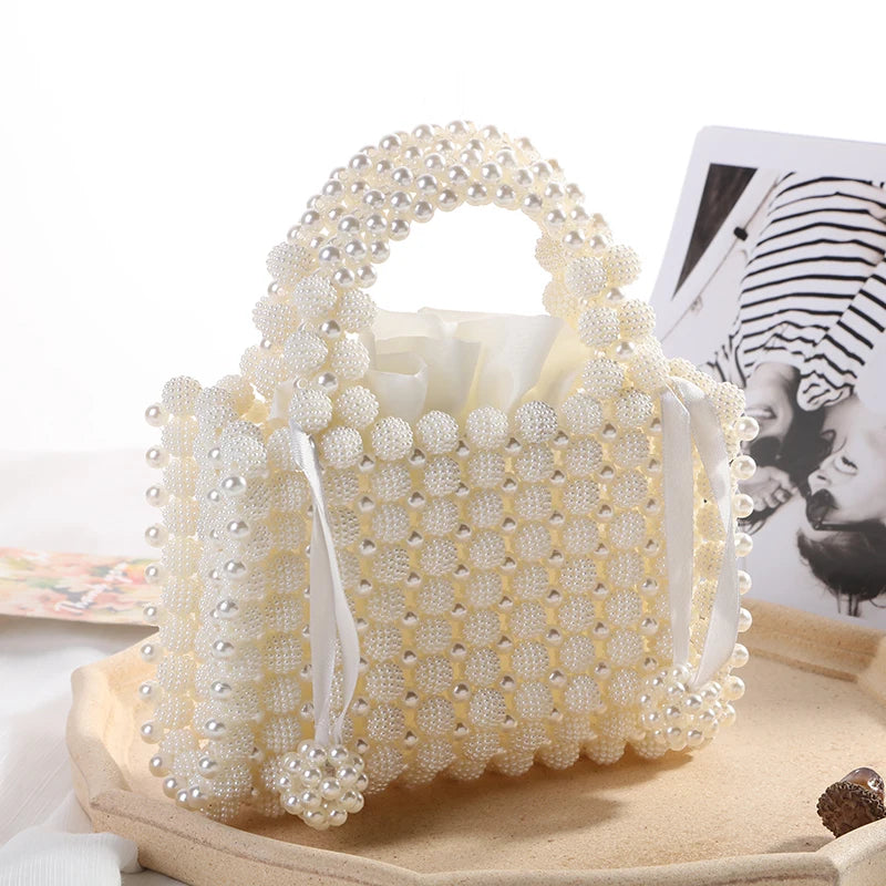 Bolso de noche Noble Crystal Beaded Evening Bag con cadena de perlas, bolso de mano para bodas, bolso de hombro con cadena de perlas, bolso de mano para vestido de noche, bolso de noche