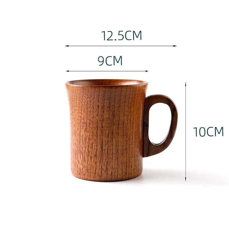 Tazas de madera grandes hechas a mano con madera de abeto natural. Tazas para cerveza, té, café, leche y agua. Artículos de cocina y bar.