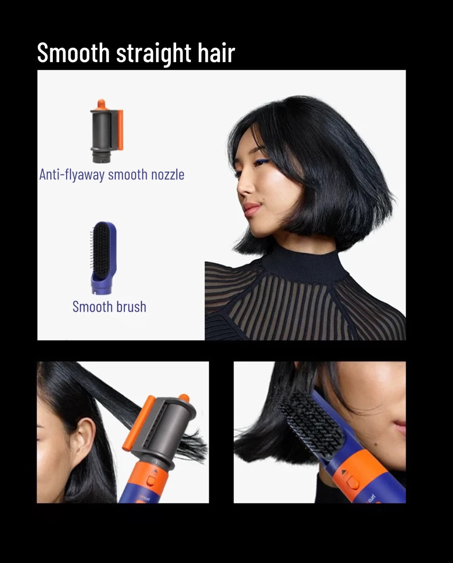 Secador de pelo 6 en 1, nuevo y suave. Secador de pelo 6 en 1 con rizador, cepillo de aire caliente y herramienta de peinado MultiStyler.